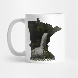 Minnesota State Outline (Minnehaha Falls) Mug